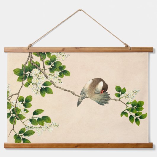 Qing-dynastie Chinees vogelschilderij Hangend Wandkleed (Voorkant)