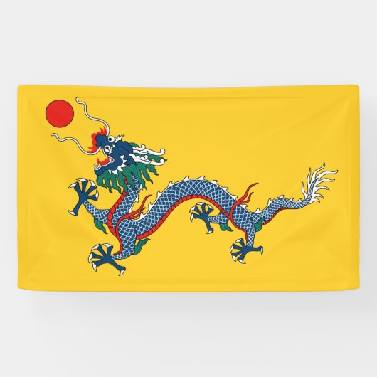 Qing Dynasty (1890-1911) vlag Banner (Horizontaal)