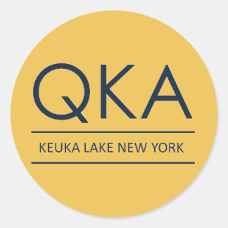 QKA Keuka Lake New York Ronde Sticker