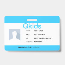 QKids ESL-leraar-ID