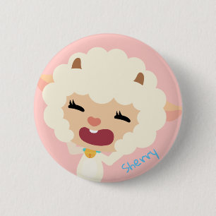 Qkids Sherry Sheep-knop Ronde Button 5,7 Cm