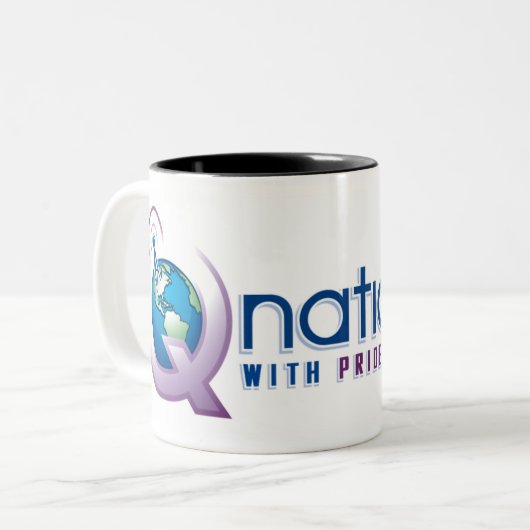 QNation.FM Two-Tone Mok (Voorkant links)