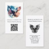 *~* QR AP16 Amerikaanse vlag kale adelaar - Foto Visitekaartje (Voorkant / Achterkant)