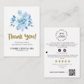 *~* QR AP8 LOGO FLORAL CRYSTAL Review DANK U Informatiekaartje (Voorkant / Achterkant)