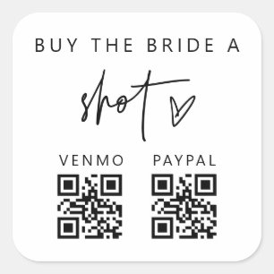 QR Bachelorette Party Scan Sticker Bridal Party