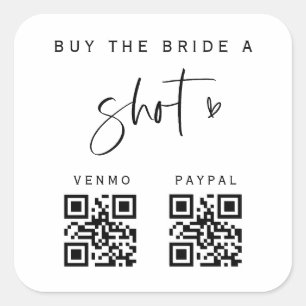 QR Bachelorette Party Stickers Bridal Party E100