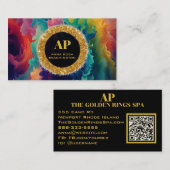 *~ QR BOLD AP93 Carte de visite Abstrait dynamique (Devant / Derrière)