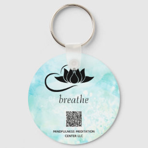 *~* QR - BREATHE Lotus Branding Turquoise    SWAGK Sleutelhanger
