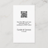 QR BRUILOFT WEBSITE voeg fotonaam datum zwart wit Informatiekaartje (Achterkant)