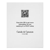 QR BRUILOFT WEBSITE voeg fotonaam datum zwart wit Perfect Poster (Voorkant)