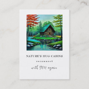 *~* QR Cabine Magische Stroom Rustiek Huisje AP49 Visitekaartje