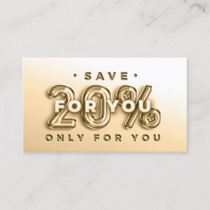 QR CODE 20%OFF TUSSENVOEGSEL DANK U KAART VISITEKAARTJE