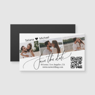 qr-code 3 fotocollage save the date chic magneet