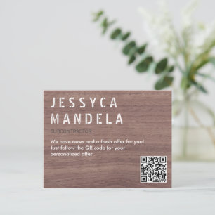QR-code aanbieding aankondiging Briefkaart