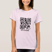 QR code aangepaste gepersonaliseerde T-shirt (Voorkant)