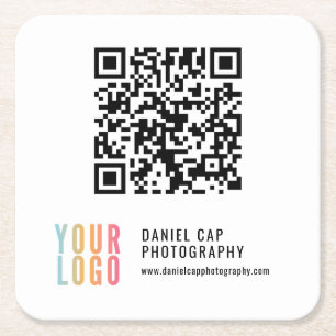 QR-code aangepaste logo promotionele onderzetters