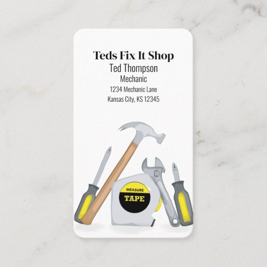 QR Code Aangepaste Social Media Mechanische Hulpmi Visitekaartje (Voorkant)