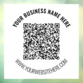 QR-code aangepaste tekst bedrijf raamsticker sjabl (Vel 3)