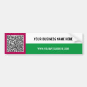 QR-code Aangepaste tekst Bedrijfs bumpersticker (Voorkant)