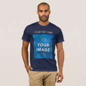 QR Code Aangepaste Tekst en Afbeelding Promotie Ma T-shirt (Voorkant volledig)