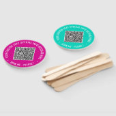 QR-code Aangepaste Tekst en Kleuren Handventilator Handwaaier (Niet-gemonteerd)