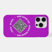 QR Code Aangepaste tekst iPhone Case Uw Kleuren Hoesje (Achterkant horizontaal)