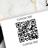 QR Code Aangepaste Tekst Minimalist Eenvoudige Sch