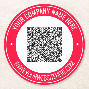 QR Code Aangepaste Tekst Papier Onderzetter - Kies