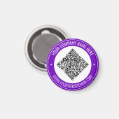 QR Code Aangepaste Tekst Promotie Magneet Uw Kleur (Voorkant / Achterkant)
