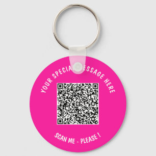 QR Code Aangepaste Tekst Sleutelhanger Gift - Kies