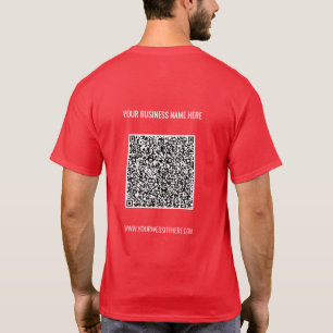 QR Code Aangepaste Tekst T-shirt Promotie Bedrijf
