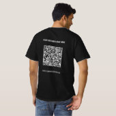 QR-code aangepaste tekst T-Shirt - Promotiebedrijf (Achterkant volledig)