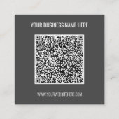 QR Code Aangepaste tekst Visitekaartje - Kies kleu (Achterkant)