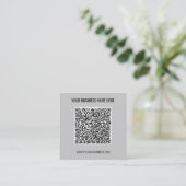 QR Code Aangepaste tekst Visitekaartje - Kies kleu (Staand voorkant)