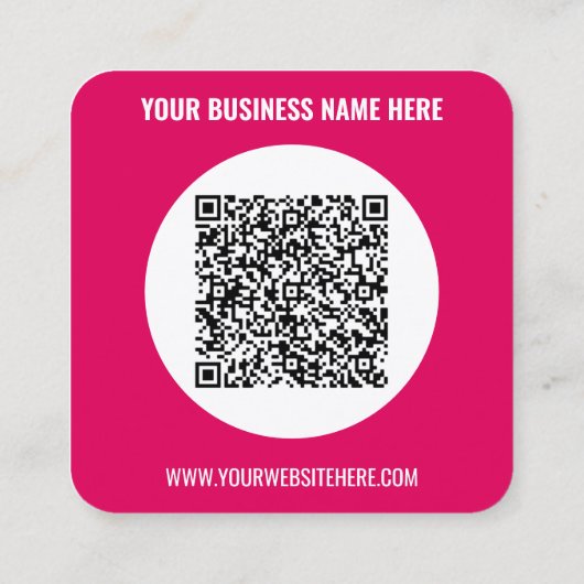 QR Code Aangepaste tekst Visitekaartje Kies kleure (Achterkant)