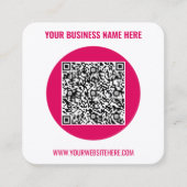 QR Code Aangepaste tekst Visitekaartje Kies kleure (Voorkant)