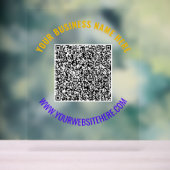 QR-code Aangepaste tekst Zakelijk Acrylaat bord Sj (Neutraal)