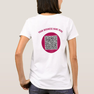 QR Code Aangepaste Tekst Zakelijk T-shirt Aangepas