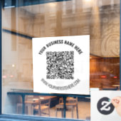 QR-code Aangepaste tekst Zakelijke Raamsticker Sja (Cafe Raam)