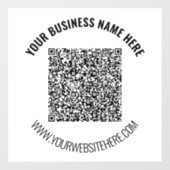 QR-code Aangepaste tekst Zakelijke vensterstickers Raamsticker (Vel)