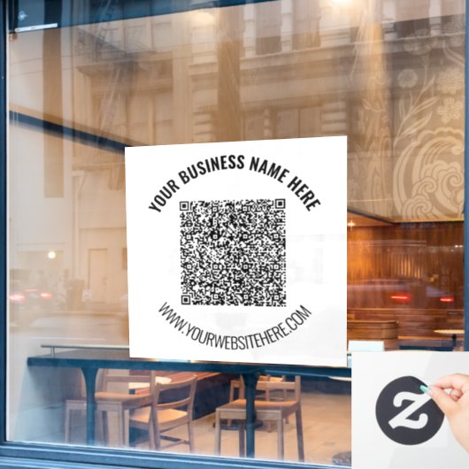 QR-code Aangepaste tekst Zakelijke vensterstickers Raamsticker (Cafe Raam)