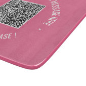 QR-code Aangepaste tekstsnijplank Uw kleuren Snijplank (Hoek)