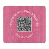QR-code Aangepaste tekstsnijplank Uw kleuren Snijplank (Voorkant)