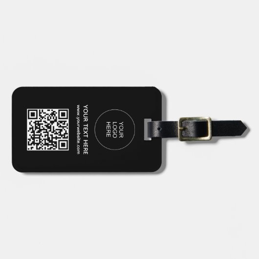 QR-code Aangepaste website adres Logo Scan Barcode Bagagelabel (Voorkant horizontaal)