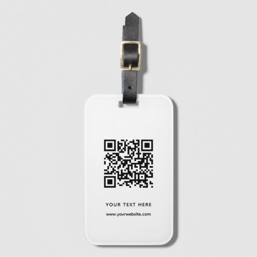 QR code aangepaste website adres scan barcode Bagagelabel (Voorkant (verticaal))