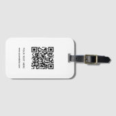 QR code aangepaste website adres scan barcode Bagagelabel (Voorkant (horizontaal))