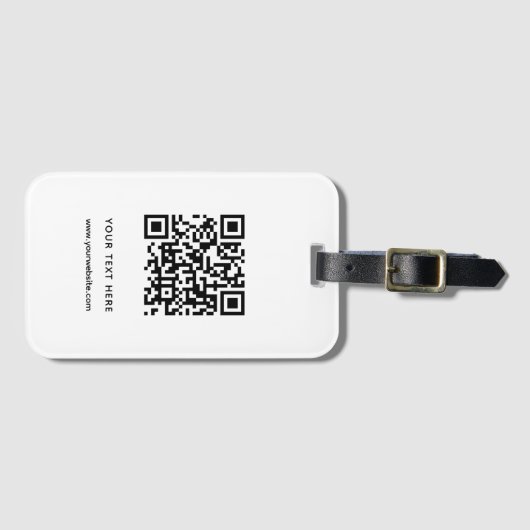 QR code aangepaste website adres scan barcode Bagagelabel (Voorkant (horizontaal))