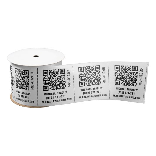 QR-code Aangepaste zakelijke kledinglabels Lint (Spoel)