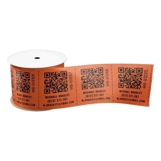 QR-code Aangepaste zakelijke kledinglabels Lint (Spoel)