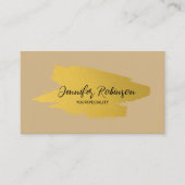 QR-code aardetoon artsy goud lijst visitekaartje (Voorkant)